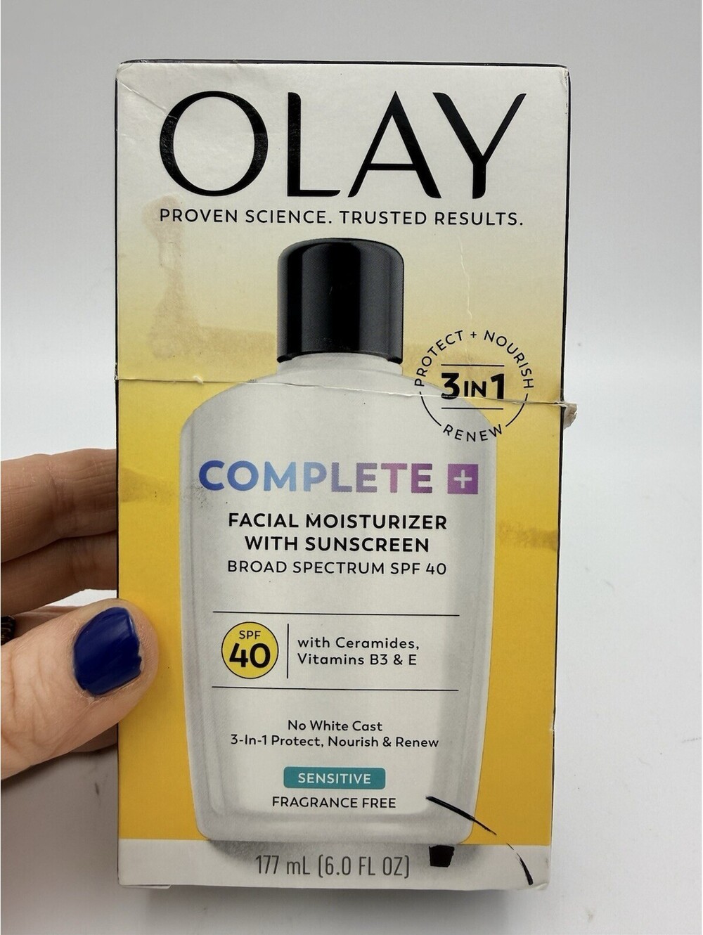 Olay Complete+ Facial Moisturizer SPF 40 Sensitive 6 oz NEW Exp 04/2028